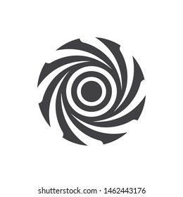 vortex logo icon wave and spiral vector template