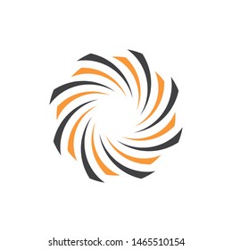 vortex logo icon wave and spiral vector template
