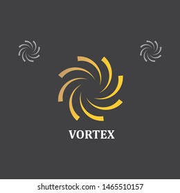 vortex logo icon wave and spiral vector template