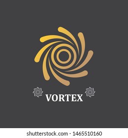 vortex logo icon wave and spiral vector template