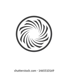 vortex logo icon wave and spiral vector template