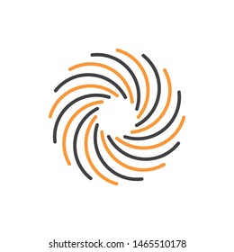 vortex logo icon wave and spiral vector template