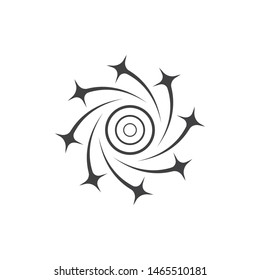 vortex logo icon wave and spiral vector template