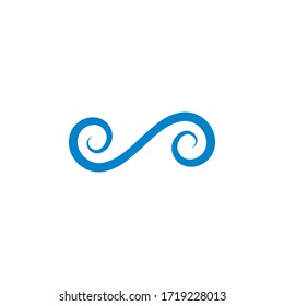 Wirbel-Logo-Symbol-Welle und Spiralvektorvorlage