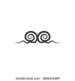 vortex logo icon wave and spiral vector template
