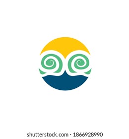 vortex logo icon wave and spiral vector template
