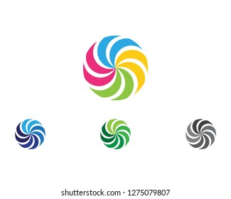 Vortex logo and symbols template vector