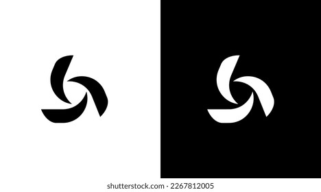 Vortex logo trinity vector monogram icon style Design template