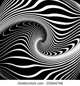Vortex movement. Abstract design. Vector art.