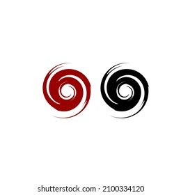 Vortex on White Background Isolated Vector Template for Symbol, Logo, Icon, EPS 10, etc