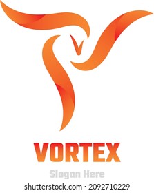 Vortex Orange Logo Design Template