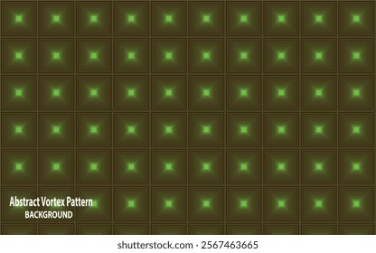 Vortex Pattern Design with vector on Green and Brown Colour Background.