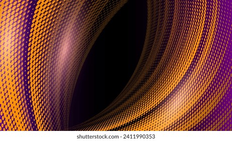 Vortex spiral halftone wallpaper with blended color effects