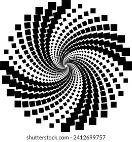 Vortex spiral pattern isolated on white background vector illustration