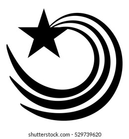 Vortex star icon. Simple illustration of vortex star vector icon for web