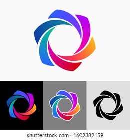 Vortex star logo with gradient color
