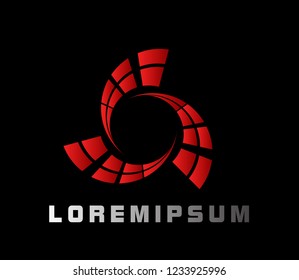 vortex or swirl logo with deep philosophy for technology startup company. vortex or swirl logo design has mean elegant, technology and luxury for company sign