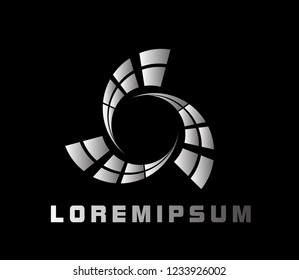 vortex or swirl logo with deep philosophy for technology startup company. vortex or swirl logo design has mean elegant, technology and luxury for company sign