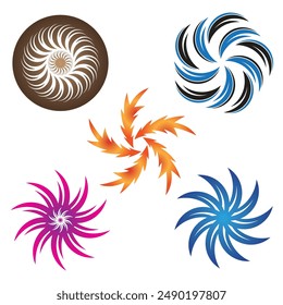 vortex symbol vector illustrator abstract icon logo template design, vortex logo