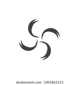 Plantilla de logotipo de icono de ilustración de vectores Vortex 