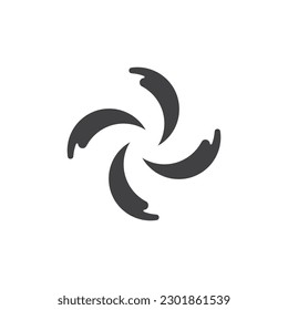 Plantilla de logotipo de icono de ilustración de vectores Vortex 