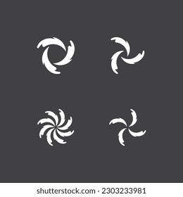 Plantilla de logotipo de icono de ilustración de vectores Vortex 