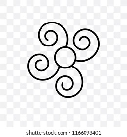 Vortex vector icon isolated on transparent background, Vortex logo concept