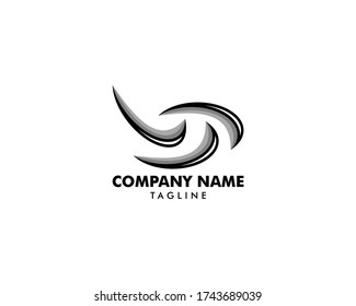 Diseño de plantillas de logotipos de iconos de la ilustración de vórtex