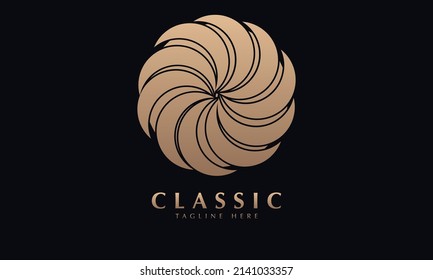 Vortex Vector Illustration Icon Logo Template Design abstract monogram vector logo template