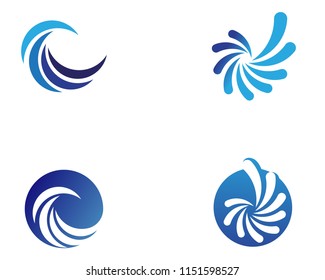 vortex water logo and symbols template icons 