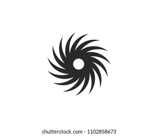 vortex, wave and spiral icon vector template