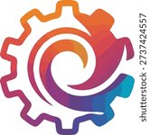 Vortex Wind Gear Concept Logo Icon