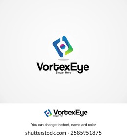 VortexEye Logo Template Design Vector