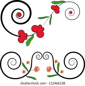 vortices design decorations, vector