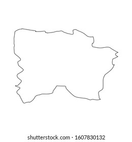 voru region map in estonia country