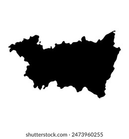 Vosges department map, administrative division of France. Vector illustration.