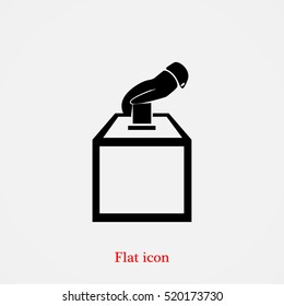 vot ballot icon, vector best flat icon, EPS