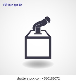 vot ballot icon, vector best flat icon, EPS