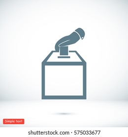 vot ballot icon, vector best flat icon, EPS