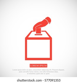 vot ballot icon, vector best flat icon, EPS