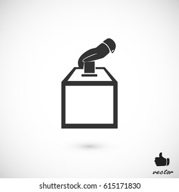vot ballot icon, vector best flat icon, EPS