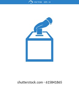 vot ballot icon, vector best flat icon, EPS