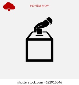 vot ballot icon, vector best flat icon, EPS