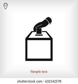 vot ballot icon, vector best flat icon, EPS