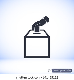vot ballot icon, vector best flat icon, EPS