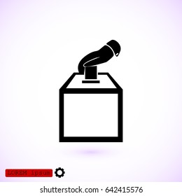 vot ballot icon, vector best flat icon, EPS