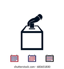 vot ballot icon, vector best flat icon, EPS