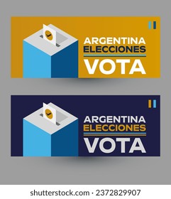 Vota Argentina Elecciones, Vote Argentinian Elections spanish text design.