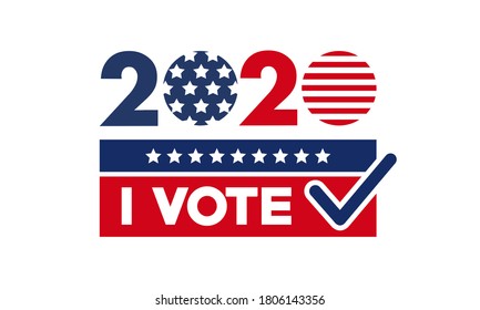 Vote 2020 Presidential Election Campaign Text Stock Vector (royalty 