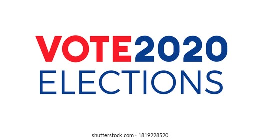 Vote 2020. United States of America presidential election day, November 3. Graphic design elements for USA political event.